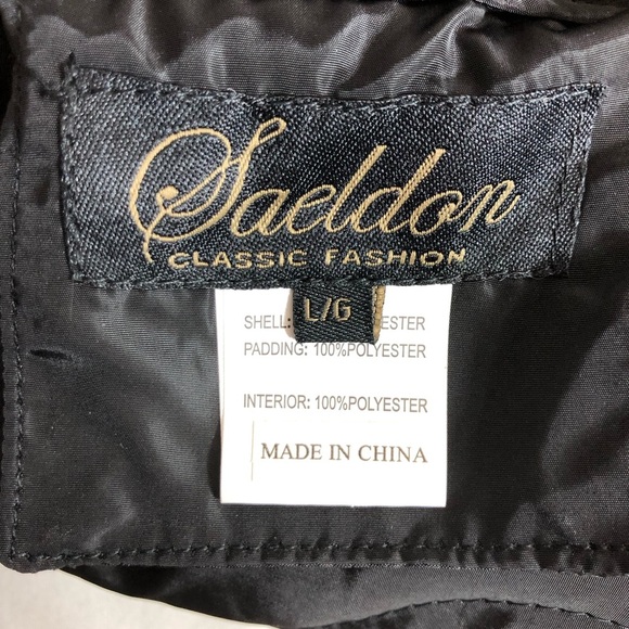 Saeldon Women Reversible Black White Animal Print Pockets Zippered Vest  L - Picture 14 of 15